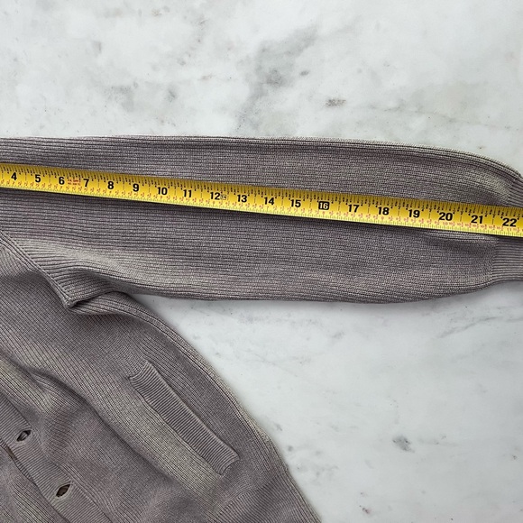 $2,200 MSRP Brunello Cucinelli Taupe Cardigan Hood Contrast Weave Men Size IT48 - Picture 11 of 11